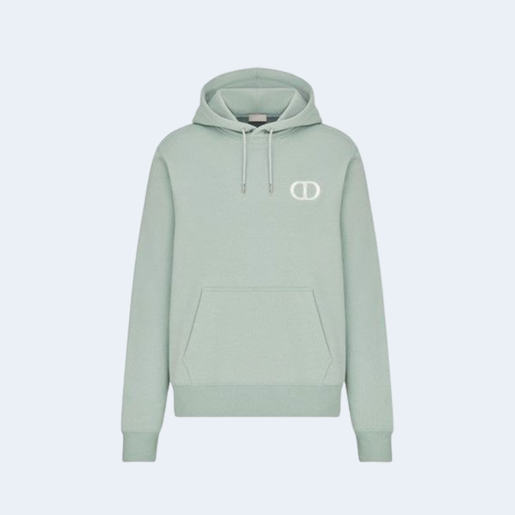 디올 아이콘 후디드 스웨트셔츠 그린