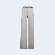 디올 플레어 데님 팬츠 라이트 그레이