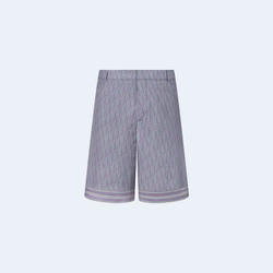디올 오블리크 블루 실크 버뮤다 쇼츠