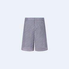 디올 오블리크 블루 실크 버뮤다 쇼츠