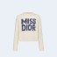 디올 블루 Miss Dior Graffiti 모티브 에크루 캐시미어 실크 니트