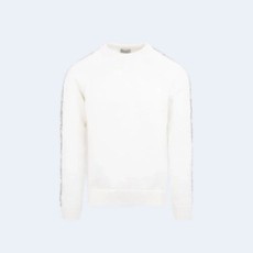 디올 오블리크 인서트 스웨터 화이트