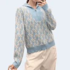 디올 오블리크 테크니컬 후드 니트 가디건 블루