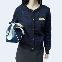 디올 클래식 스웨터 가디건 블랙