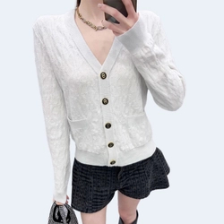 디올 오블리크 가디건 아이보리