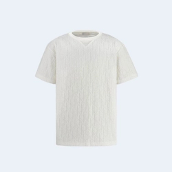 디올 오블리크 릴렉스드 핏 티셔츠 화이트