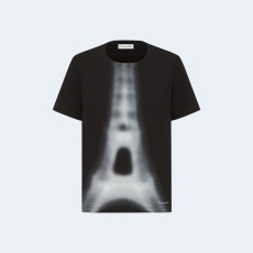 디올 에펠탑 모티브 코튼 린넨 저지