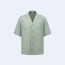 디올 오블리크 그린 실크 코튼 자카드 반소매 셔츠