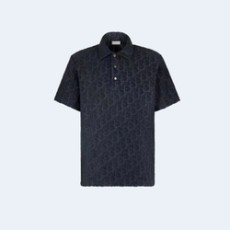 디올 오블리크 폴로 셔츠 블랙