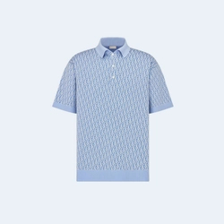디올 오블리크 폴로 셔츠 블루
