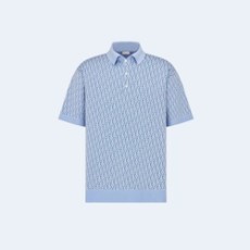 디올 오블리크 폴로 셔츠 블루