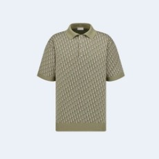디올 오블리크 폴로 셔츠 카키