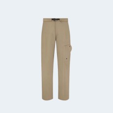 디올 베이지 코튼 블렌드 카고 팬츠