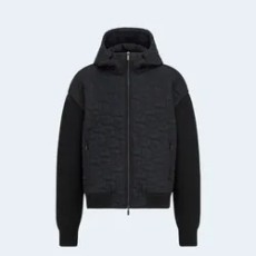 디올 오블리크 후드 블루종 재킷