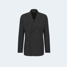 디올 버튼 스트랩 더블 브레스트 재킷