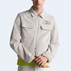 디올 AND KAWS 코튼 블렌드 코듀로이 지퍼 블루종 재킷