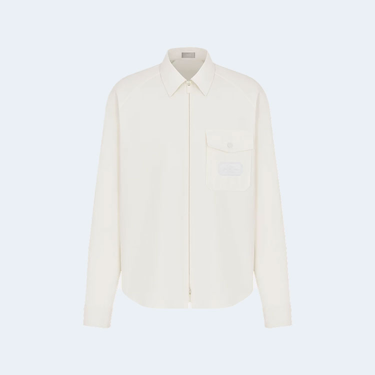 디올 & HYLTON NEL 화이트 집업 셔츠