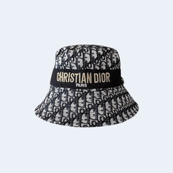 디올 오블리크 블랙 스몰 브림 버킷 햇