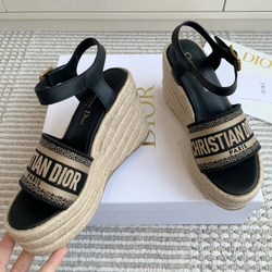 디올 DWAY 디웨이 웨지 샌들 블랙