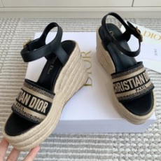 디올 DWAY 디웨이 웨지 샌들 블랙
