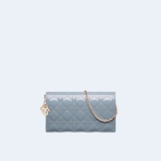 디올 레이디 페이던트 파우치 블루
