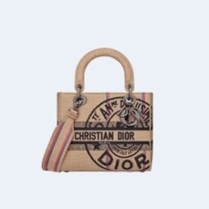 디올 레이디 D-LITE 미디움 백 베이지