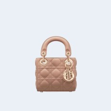 디올 레이디 마이크로 핸드백 로즈