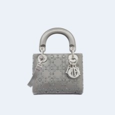 디올 레이디 그레이 라인 스톤 미니 백