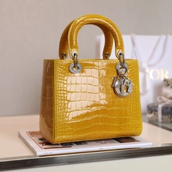 디올 레이디백 5구 엠버 프리미엄 악어가죽