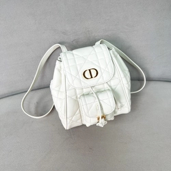 디올 카로 백팩 스몰 화이트