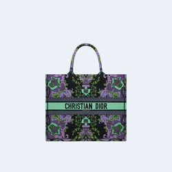 디올 인디언 퍼플 자수 북 토트 스몰 백