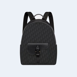 디올 오블리크 자카드 새들 지퍼 백팩