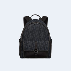 디올 오블리크 자카드 8 백팩 블랙