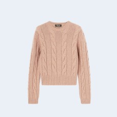 로로피아나 네피어 캐시미어 크루넥 니트 핑크