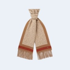 로로피아나 프린지드 로고 자카드 머플러