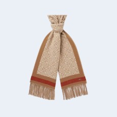 로로피아나 프린지드 로고 자카드 머플러