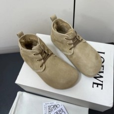 로에베 라고 레이스업 스웨이드 & 시어링