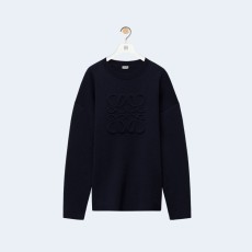 로에베 애너그램 울 블랜드 스웨터 네이비