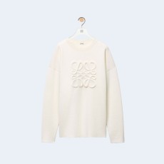 로에베 애너그램 울 블랜드 스웨터 화이트