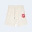 로에베 네온 레드 자수 쇼츠 화이트