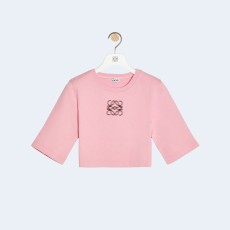 로에베 크롭 핑크 티셔츠