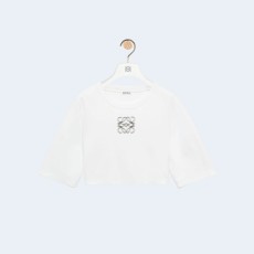 로에베 크롭 화이트 티셔츠