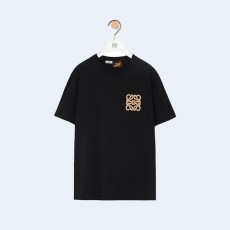 로에베 릴랙스 핏 코튼 티셔츠 블랙