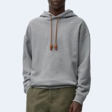 로에베 릴랙스 핏 코튼 후디 그레이