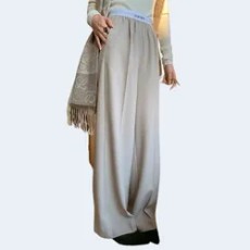 로에베 로고 밴딩 팬츠 베이지