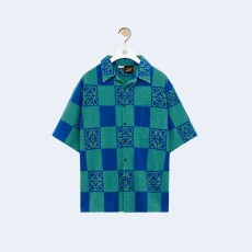 로에베 테리 코튼 쇼트 슬리브 셔츠