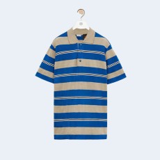 로에베 실크 폴로 스웨터 블루