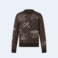 루이비통 모노그렘 엠브로이더드 울 크루넥 1ABXYY