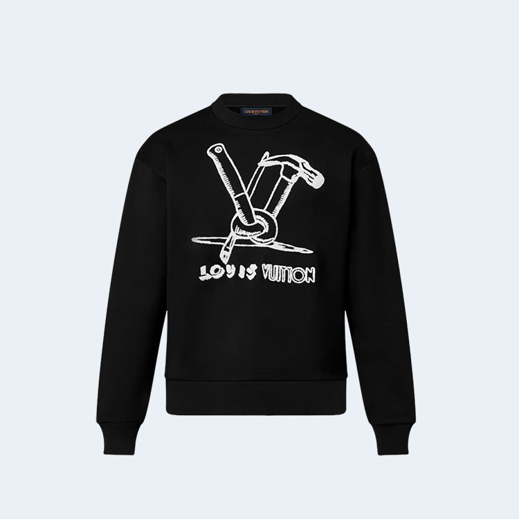 루이비통 엠브로이더드 코튼 스웨트셔츠