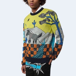 루이비통 자카드 코튼 크루넥